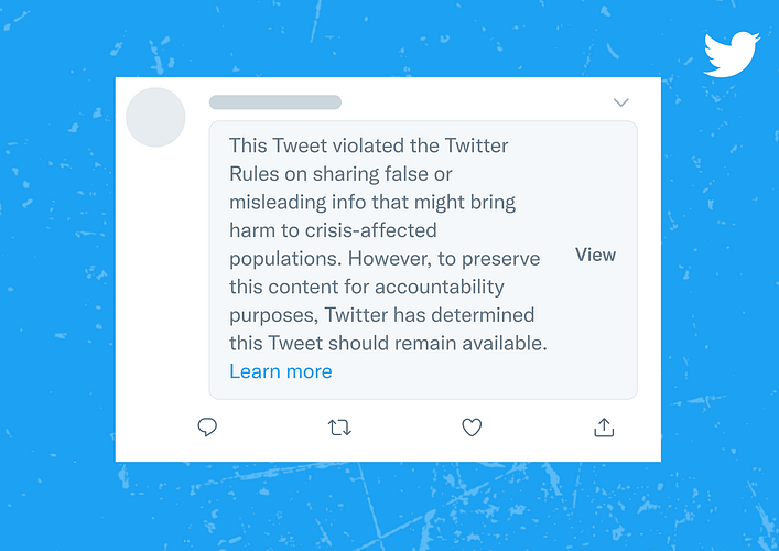 Twitter crisis misinfo policy notice