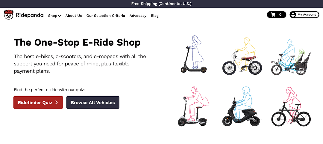 Ridepanda electric scooter bike