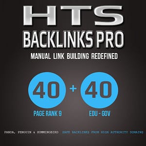 HTS-Backlinks Pro 40 PR9 + 40 .EDU-.GOV Backlinks From Authority Domains